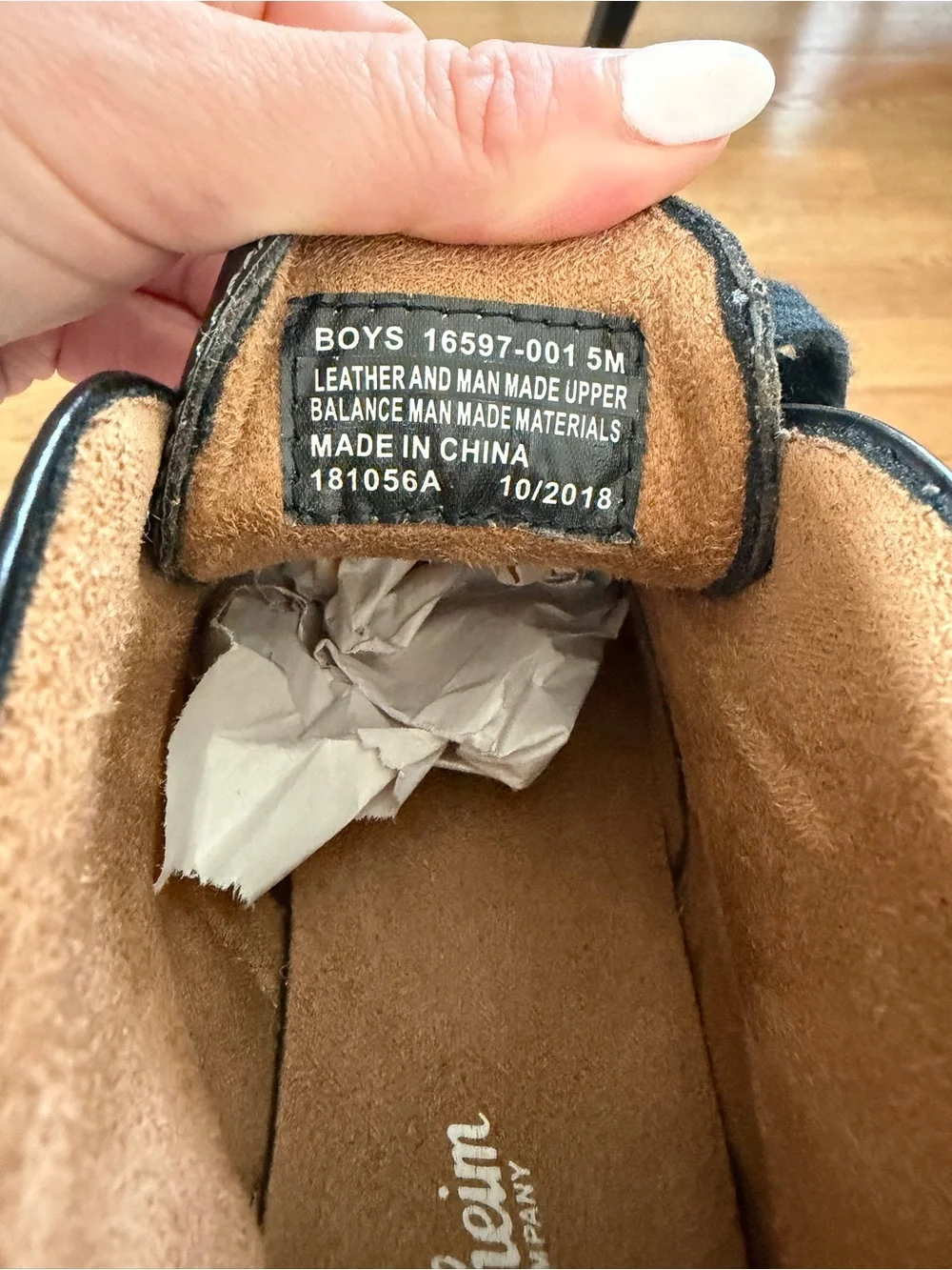 Florsheim Boys Black Boots, Size 5M, Leather, Worn Few Times, No box